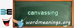 WordMeaning blackboard for canvassing